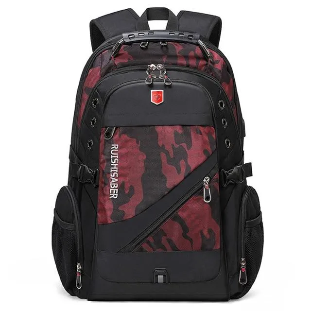 USB Charging Men 17inch Laptop Backpack