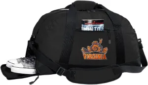UVA Peace Frog Duffel Bag - University of Virginia Peace Frogs Gym Bags w/Shoe Pocket