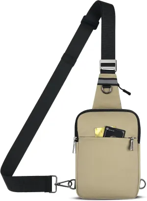 VADOO Sling Bag, Small Crossbody Bag with RFID Blocking for Women and Men, Lightweight Chest Phone Mini Bag for Travel Casual
