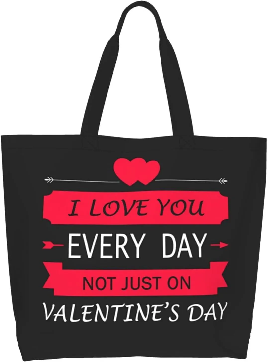 Valentine's Tote Bag Large with Interior Pocket Tote Bag Reusable by Shoulder Tote Bags Travel Bags Shopping Gift
