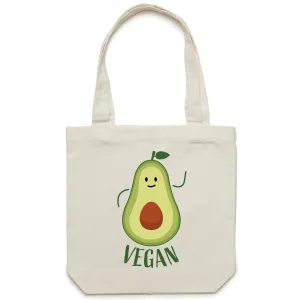 Vegan Avocado - Canvas Tote Bag