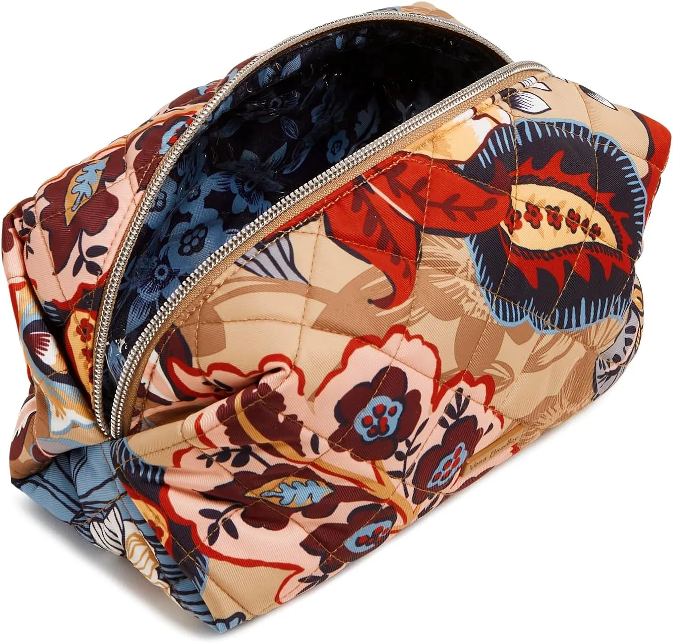 Vera Bradley Performance Twill Medium Cosmetic Makeup Organizer Bag, Botanical Beauty