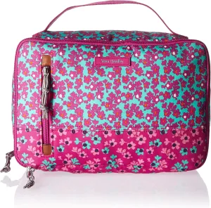 Vera Bradley Women's Lighten Up Large Blush & Brush Makeup Organizer Case, Ditsy Dot, One Size