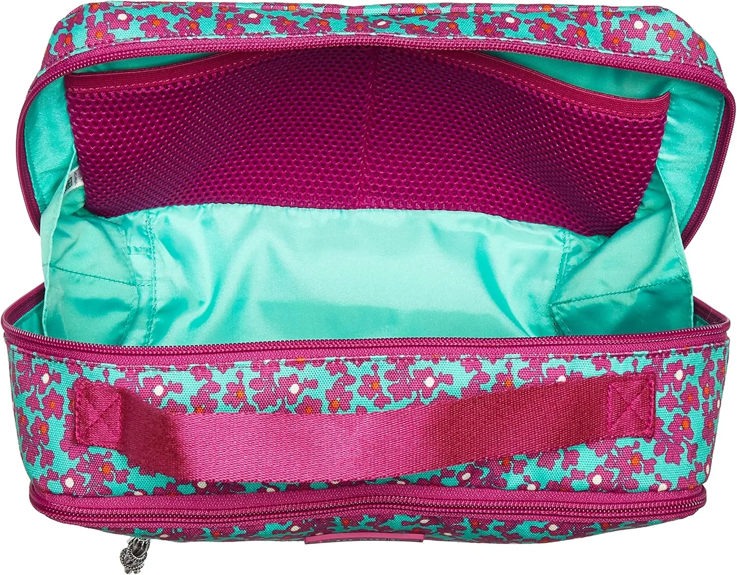 Vera Bradley Women's Lighten Up Large Blush & Brush Makeup Organizer Case, Ditsy Dot, One Size