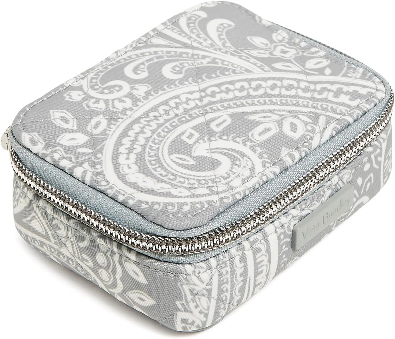 Vera Bradley Women's Performance Twill Travel Pill Organizer Accessory, Cloud Gray Paisley, One Size
