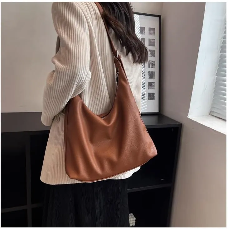Vintage-style Crossbody Bag with Adjustable Shoulder Strap and Large Capacity for All-matching Outfits