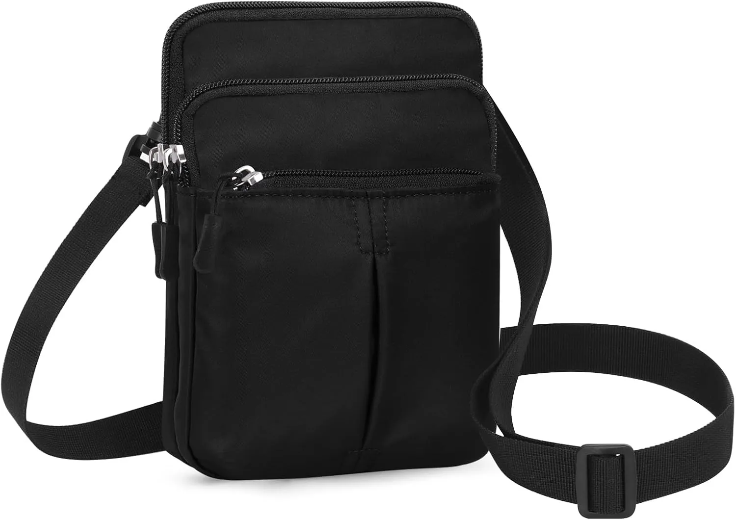 Waist Belt Bag for Women and Men Cross Body Cell Phone Purse Adjustable Shoulder Strap Travel Hip Pouch Multifunctional Fashion Fanny Packs Water Repellent, Black