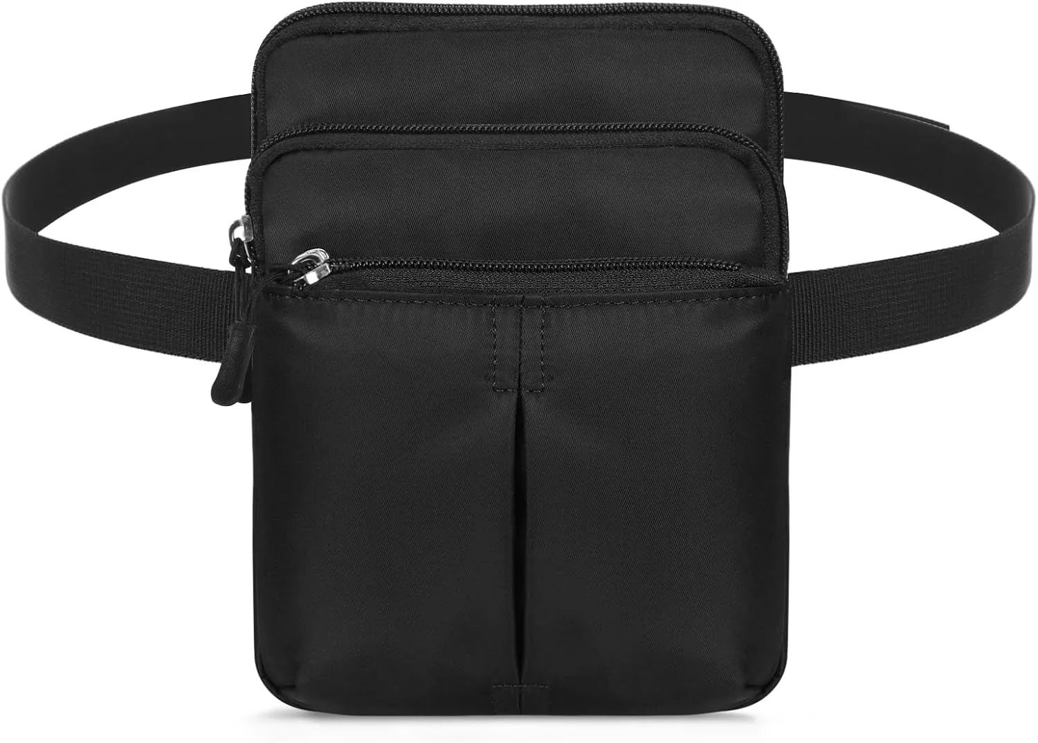 Waist Belt Bag for Women and Men Cross Body Cell Phone Purse Adjustable Shoulder Strap Travel Hip Pouch Multifunctional Fashion Fanny Packs Water Repellent, Black