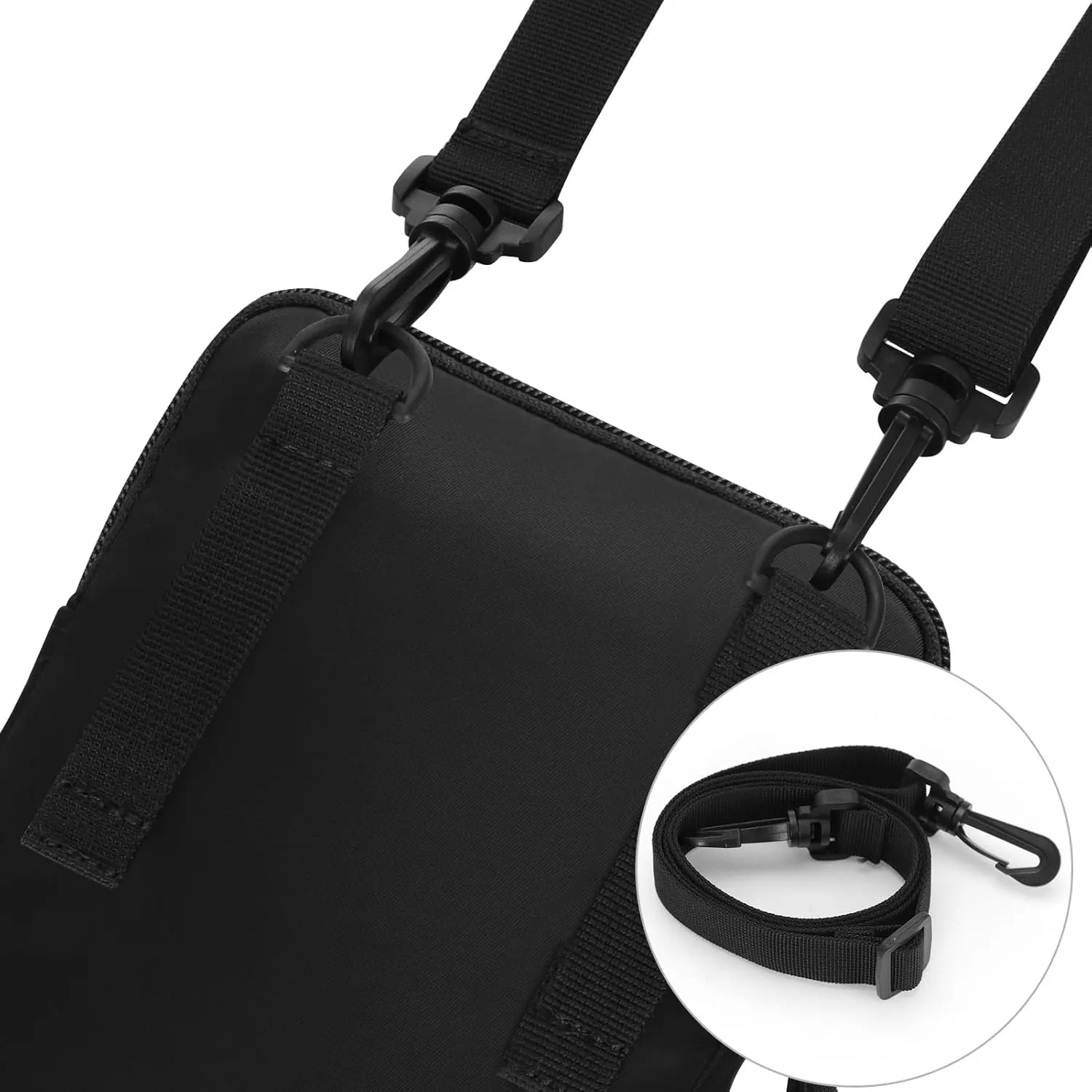 Waist Belt Bag for Women and Men Cross Body Cell Phone Purse Adjustable Shoulder Strap Travel Hip Pouch Multifunctional Fashion Fanny Packs Water Repellent, Black
