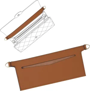 Wallet inserts Purse Chain Strap Crossbody Bag accessories for emilie,chanel Wallet Into Crossbody Bag (Brown)