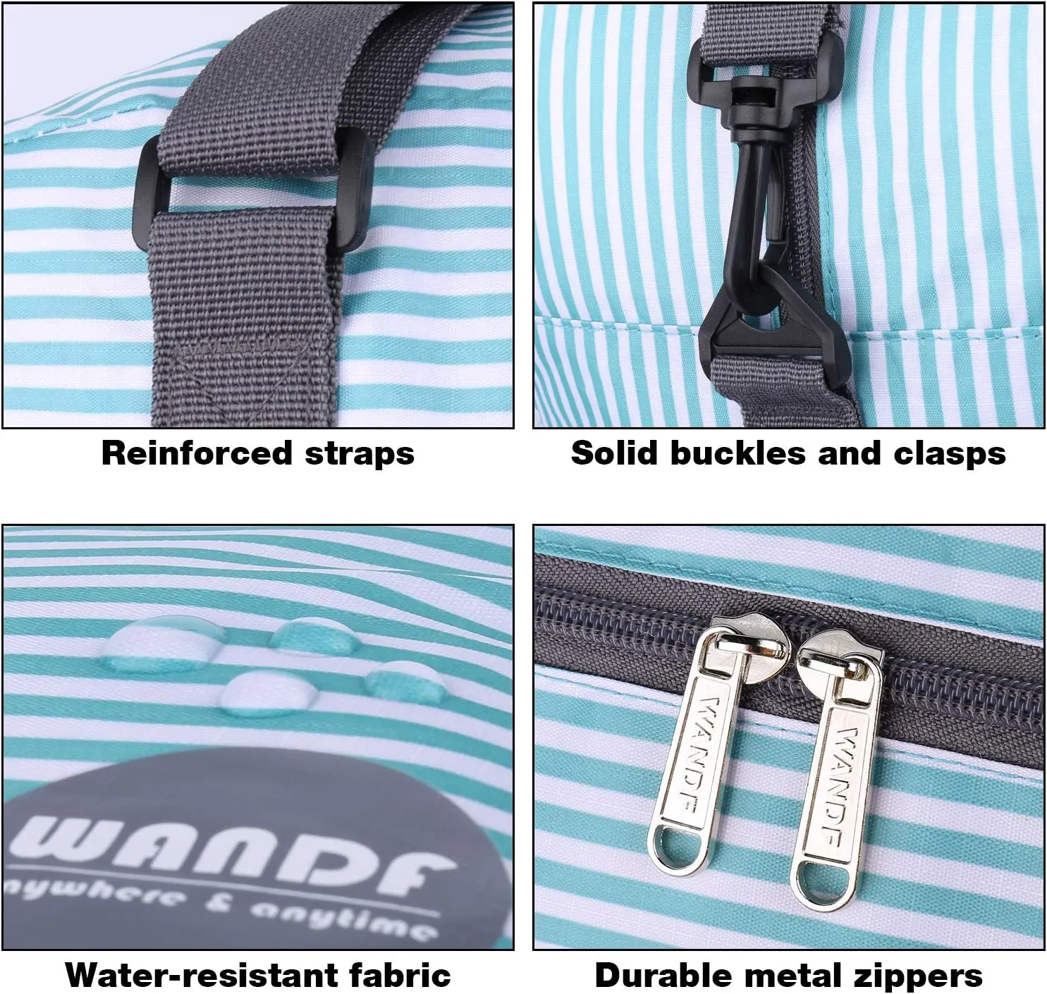 WANDF For Spirit Airlines Personal Item Bag 18x14x8 Foldable Travel Duffel Carry on Weekender Overnight for Women Men