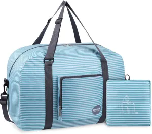 WANDF For Spirit Airlines Personal Item Bag 18x14x8 Foldable Travel Duffel Carry on Weekender Overnight for Women Men