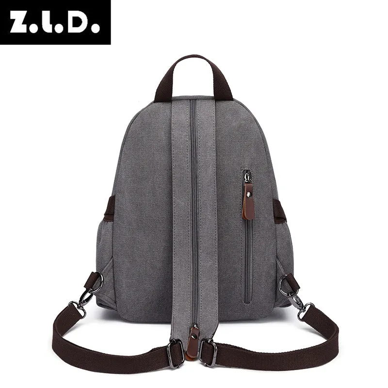 Washing Water Canvas Fashion Street Style Backpacks
