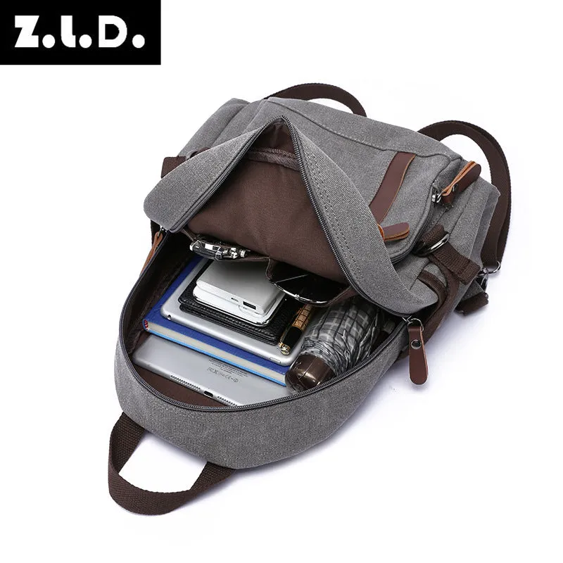 Washing Water Canvas Fashion Street Style Backpacks