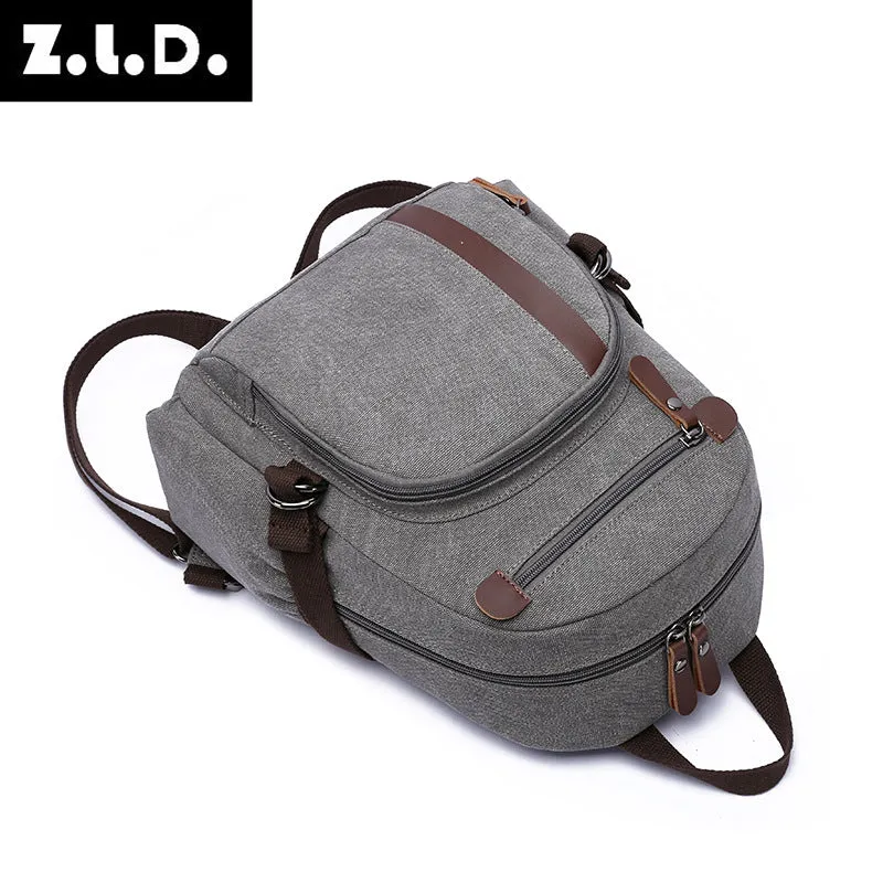 Washing Water Canvas Fashion Street Style Backpacks