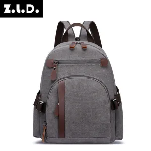 Washing Water Canvas Fashion Street Style Backpacks