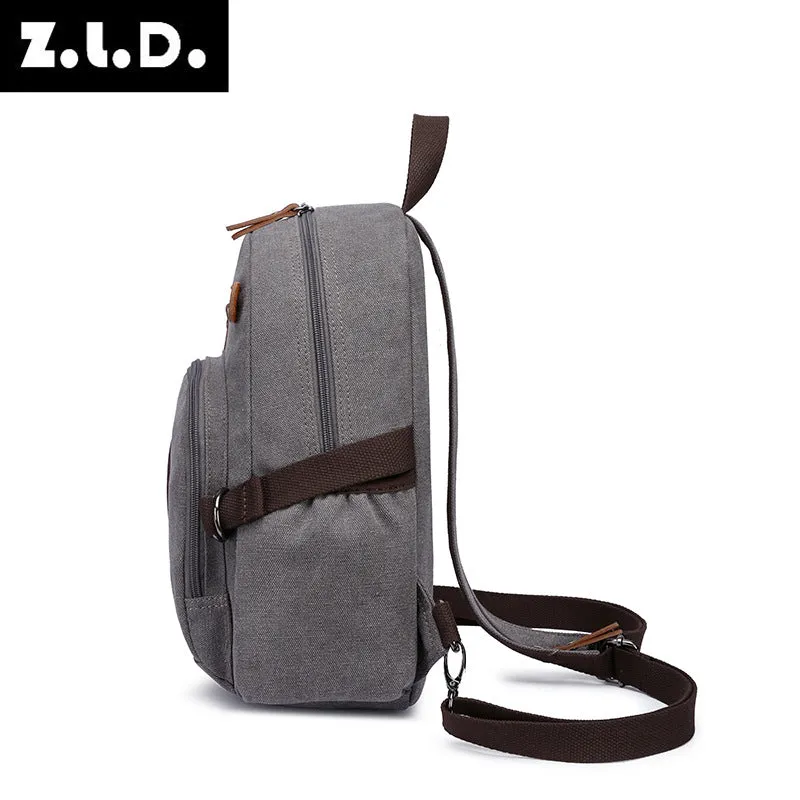 Washing Water Canvas Fashion Street Style Backpacks
