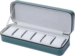 Watch Case 6 Checkered Watch Storage Boxes Multifunctional Jewelry Storage Bags Watch Display Collection Boxes Watch Display Box