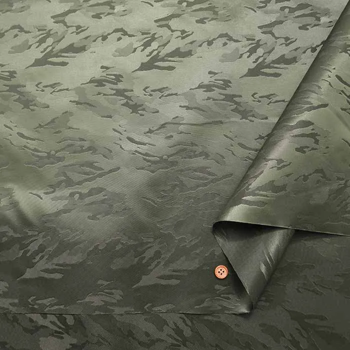Water-Repellent Nylon Oxford Print Fabric - Camouflage