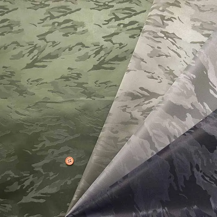 Water-Repellent Nylon Oxford Print Fabric - Camouflage