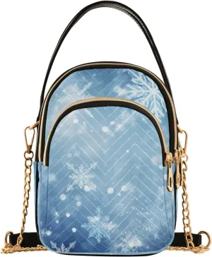 Watercolor Trees in Autumn with River Shoulder Handbag, Trendy Crossbody Purses Removable Strap Crossbody