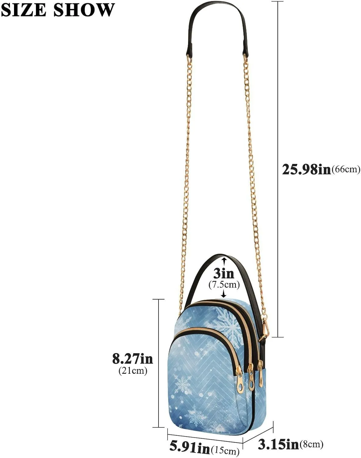 Watercolor Trees in Autumn with River Shoulder Handbag, Trendy Crossbody Purses Removable Strap Crossbody