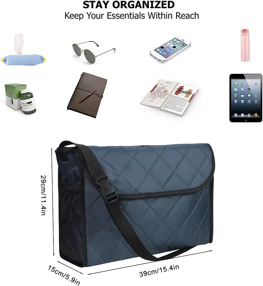 Wheelchair Bag Wheelchair Backpack Bag Wheel Chair Storage Tote Accessory Waterproof Travel Messenger Backpack for Men, Women, Handicap, Elderly and Storage Travel Items (Blue)