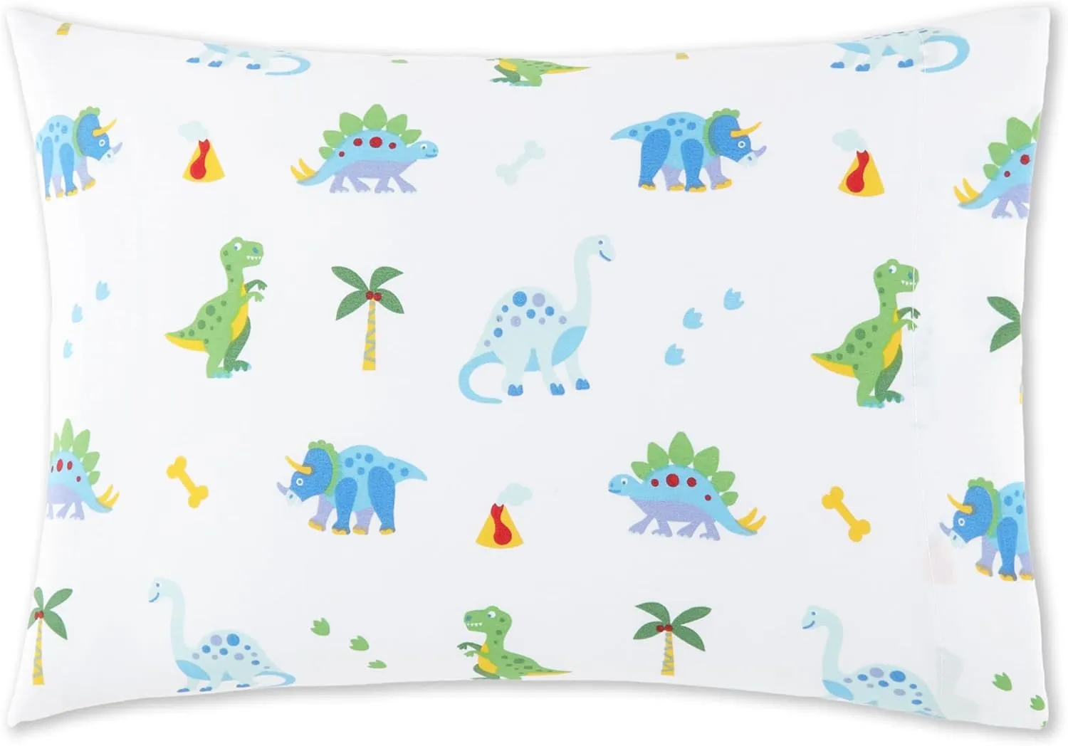 Wildkin 100% Cotton Toddler Pillowcase – Hypoallergenic, Soft & Breathable - Dinosaur Land