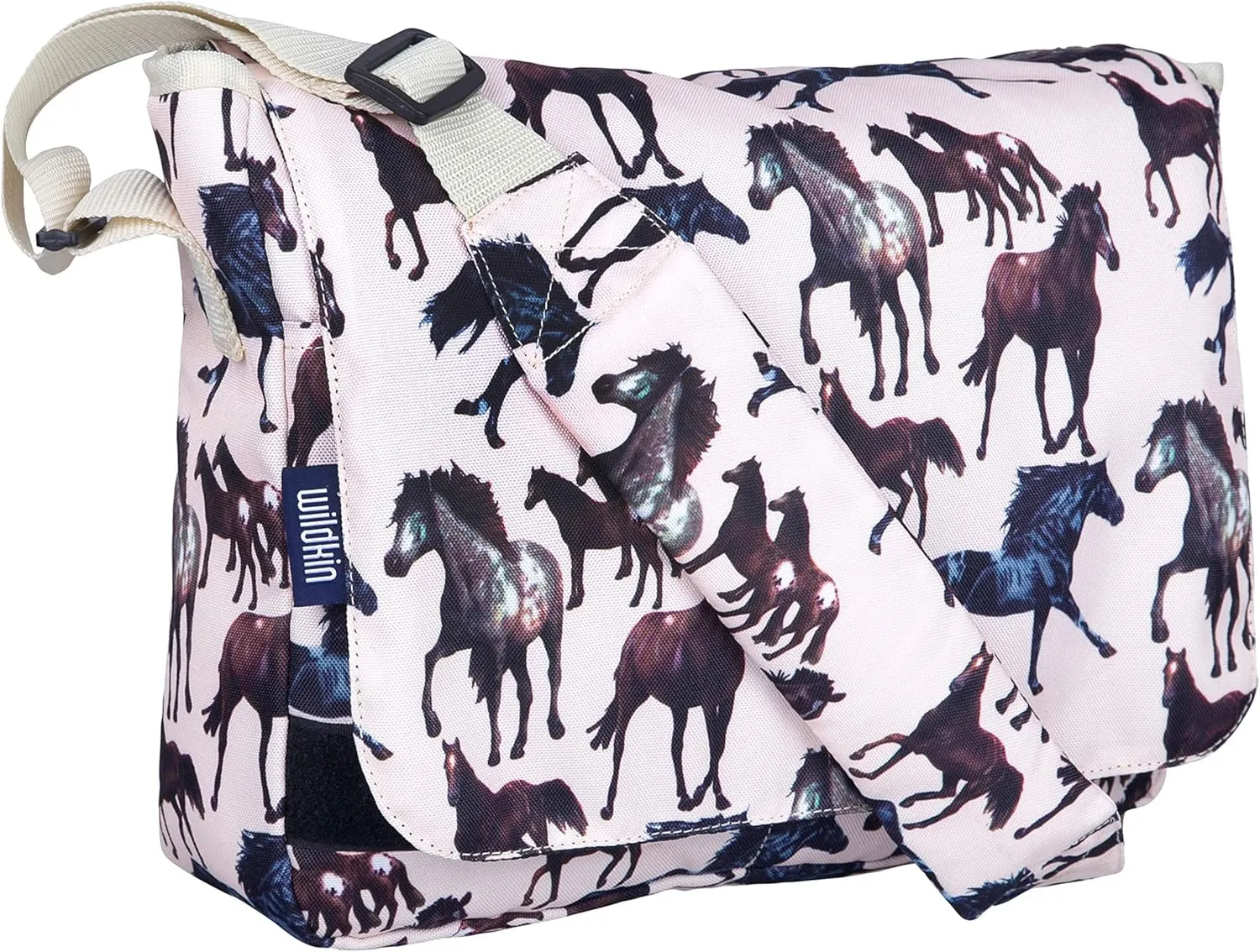 Wildkin Kids Messenger Bag – 600 Denier Polyester Durable and Lightweight for School & Travel - Horse Dreams