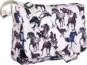 Wildkin Kids Messenger Bag – 600 Denier Polyester Durable and Lightweight for School & Travel - Horse Dreams