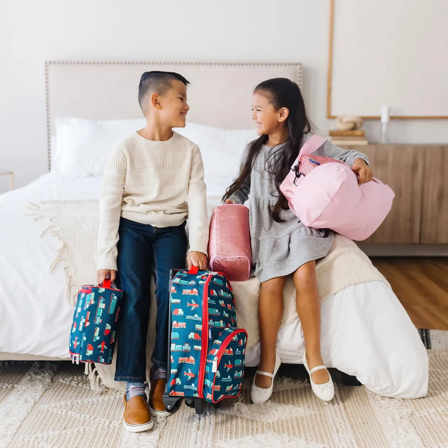Wildkin Kids Overnighter Duffel Bag – Carry-On Size, Ideal for School & Sleepovers – Aztec