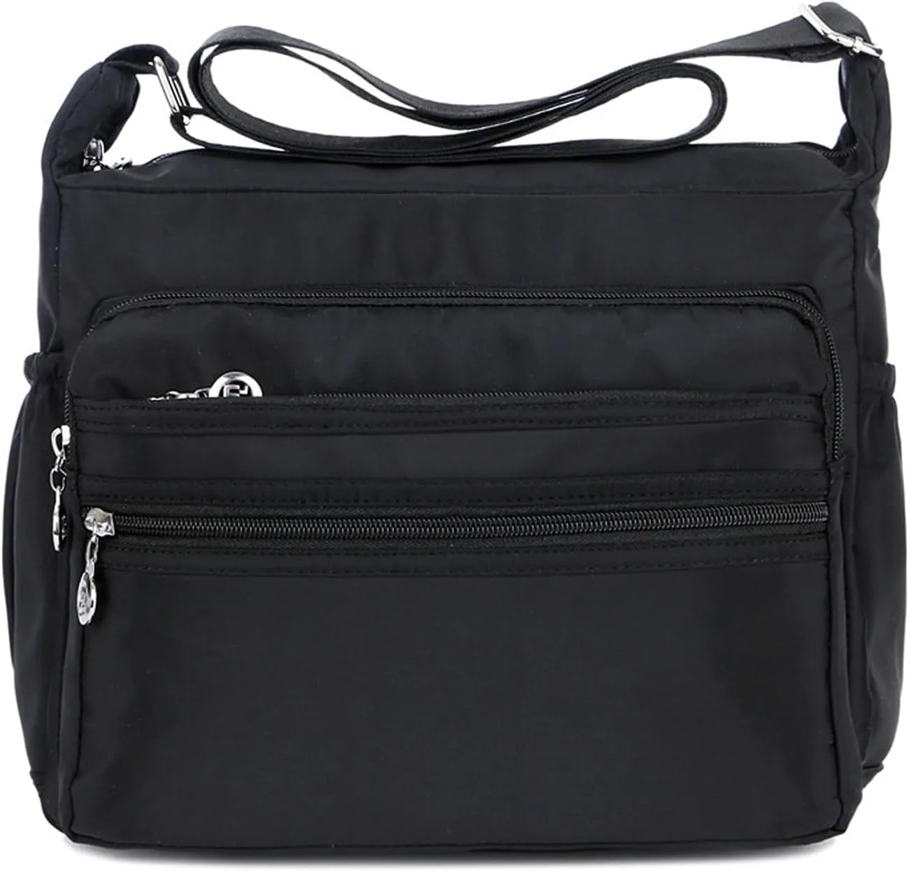WITERY Small Crossboby Bag for Women - Waterproof Nylon Multi-pocket Purse Travel Shoulder Bag Lightweight Messenger Bag