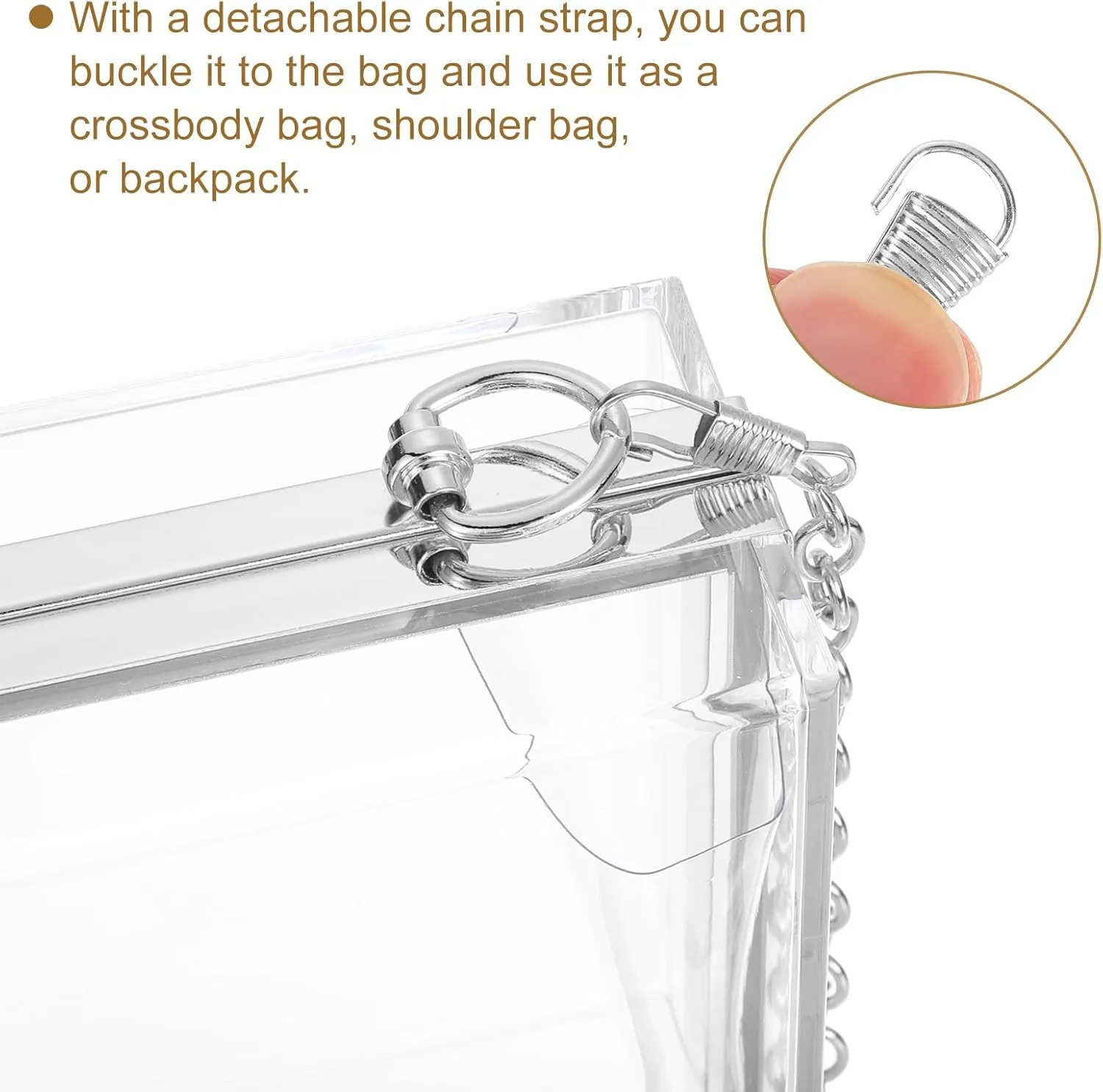Women Acrylic Clear Clutch Purse Evening Handbag Crossbody Bag with Chain for Wedding Party
