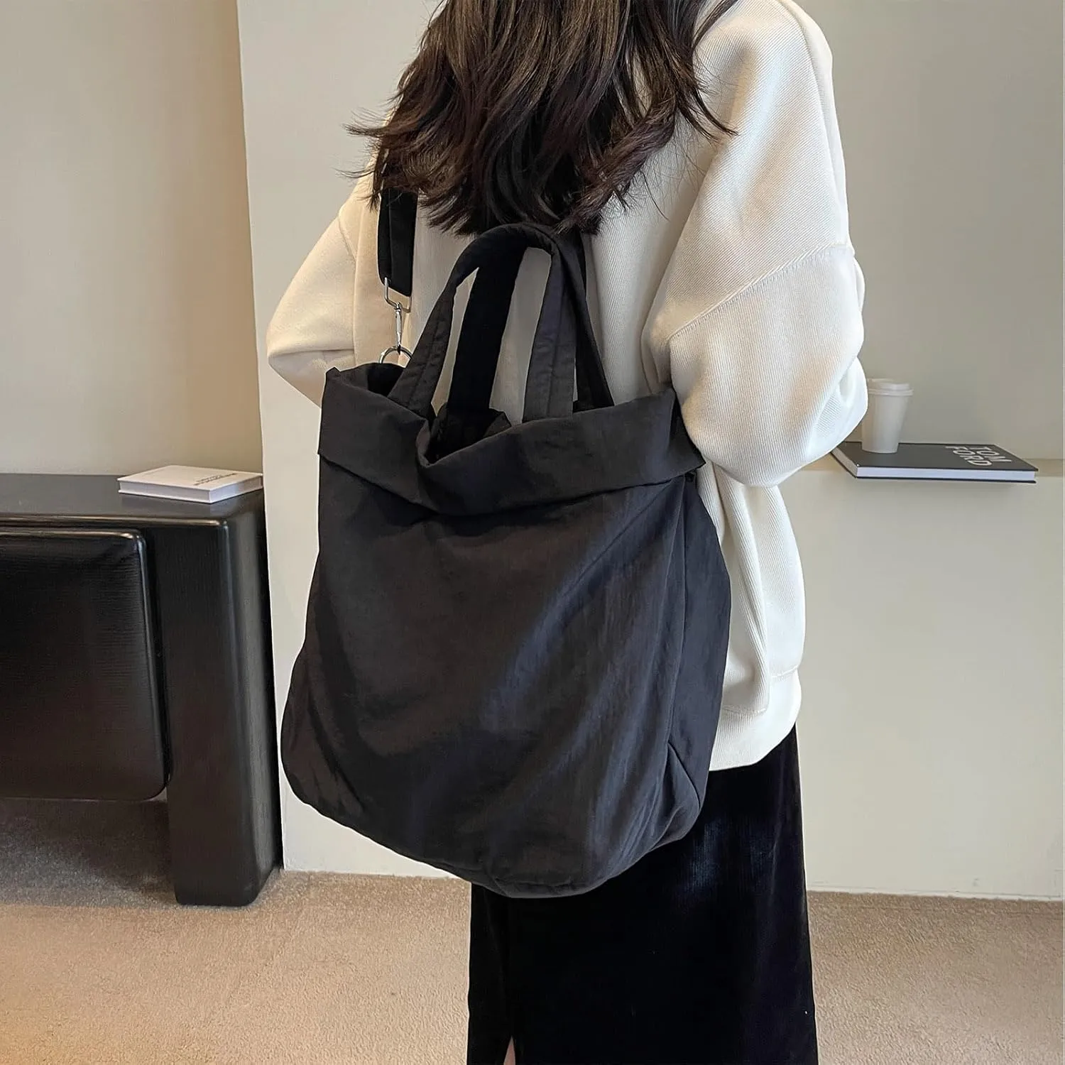 Women Crossbody Bag, Weekender Tote Bag for Girls, Large Hangbag with Shoulder and Carrying Strap Hobo Gym Bag for Sport/Yoga