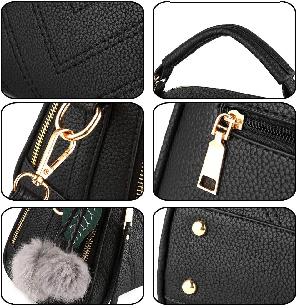 Women Handbag Multi-pocket Messenger Bag PU Leather Tote Bag Crossbody Bags Shoulder Bag
