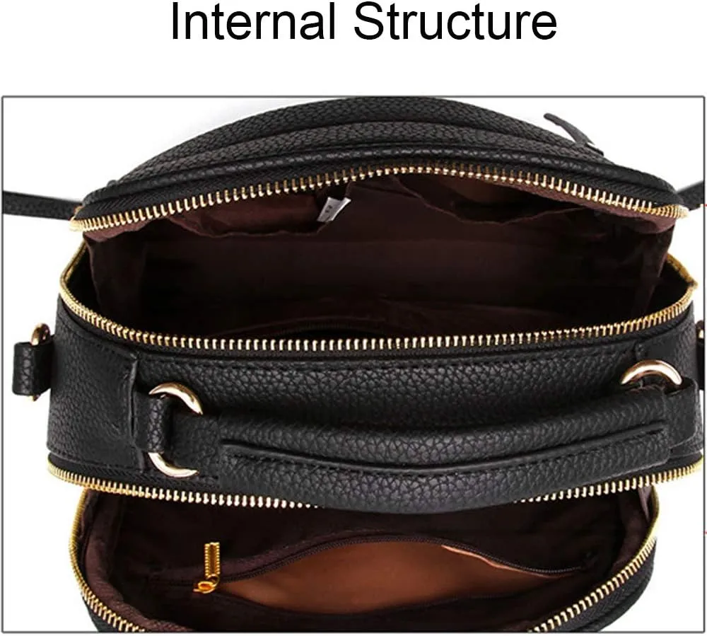 Women Handbag Multi-pocket Messenger Bag PU Leather Tote Bag Crossbody Bags Shoulder Bag