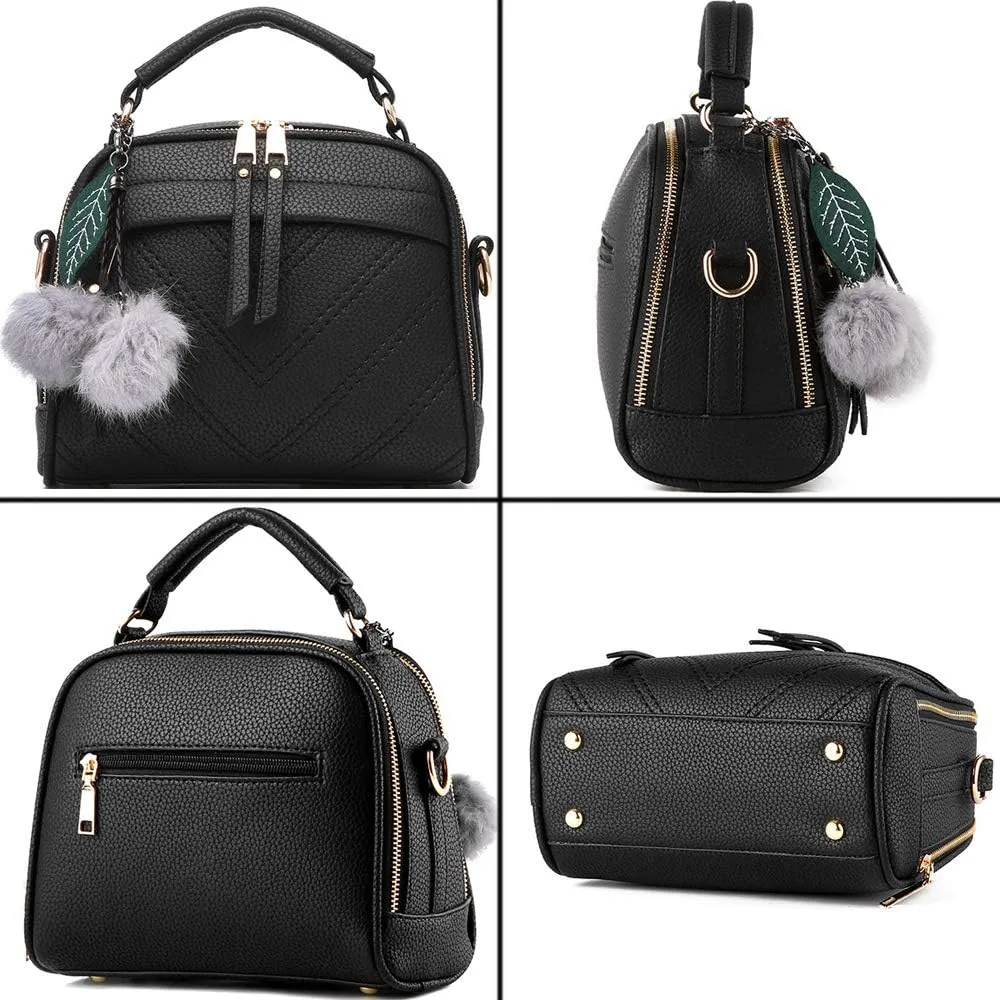 Women Handbag Multi-pocket Messenger Bag PU Leather Tote Bag Crossbody Bags Shoulder Bag