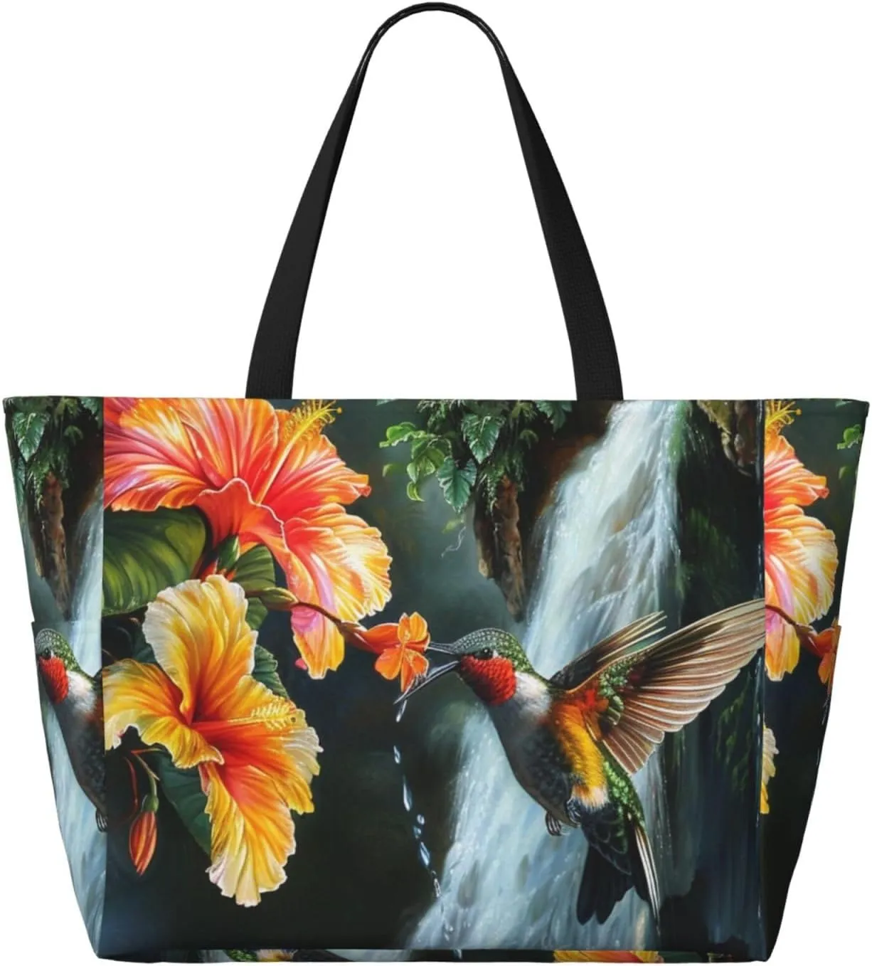 Women Large Beach Bag Travel Weekender Foldable Tote Bag for Pool Beach Vacation Gym