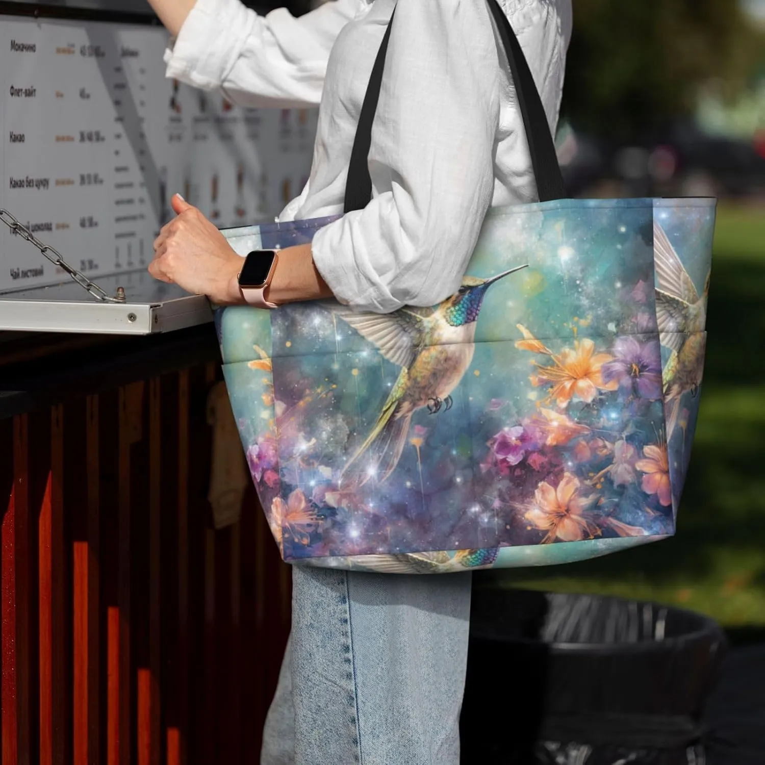Women Large Beach Bag Travel Weekender Foldable Tote Bag for Pool Beach Vacation Gym