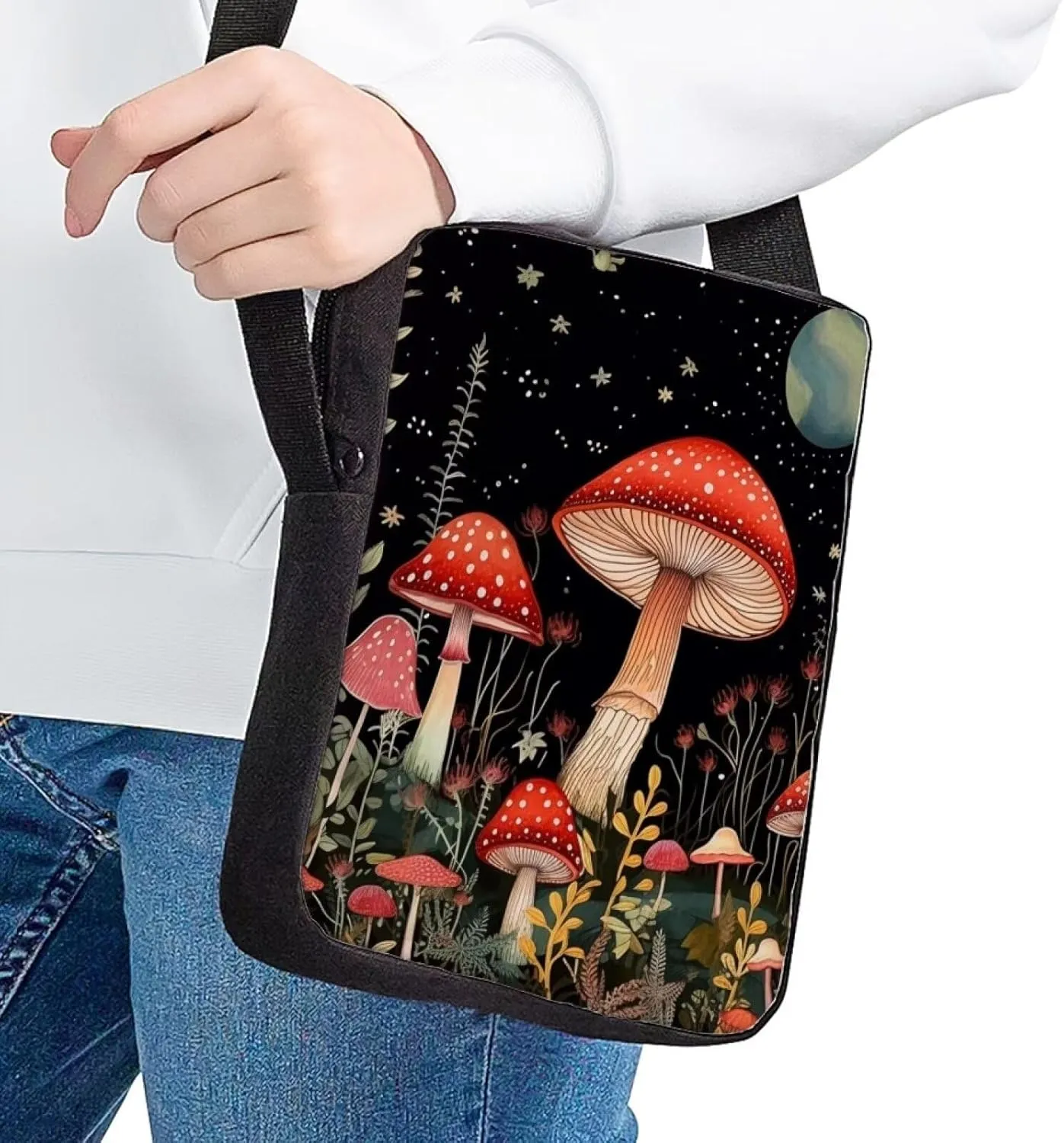 Women Men Small Crossbody Bag Messenger Purse for Traveling Shopping