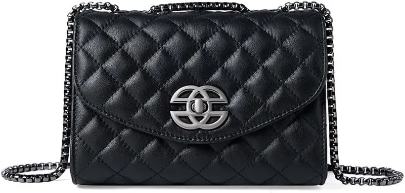 Women Trendy Ladies Shoulder Bag Leather Crossbody Purse for with Chain Desig