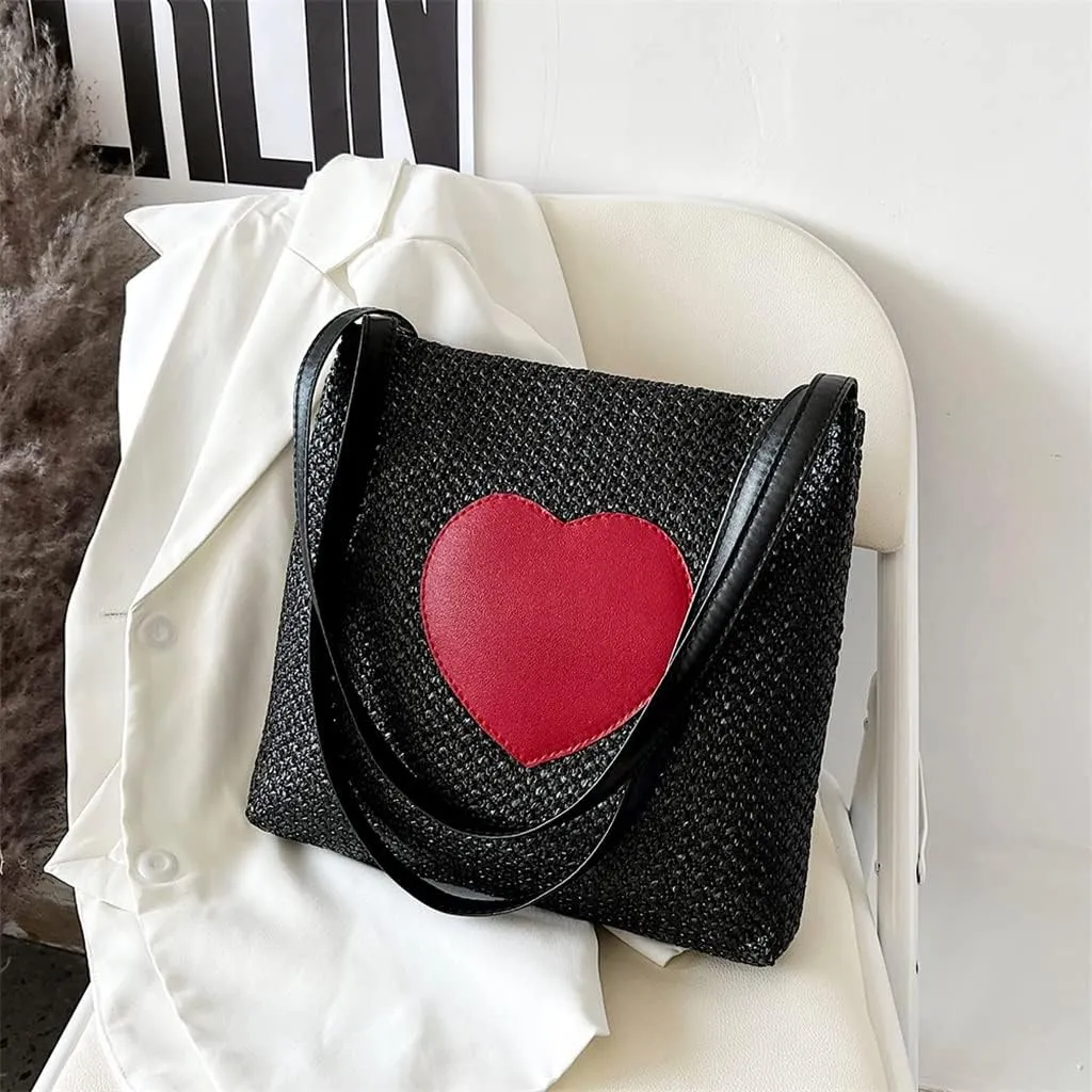 Women Woven Beach Basket Bag Handmade Crossbody Bag Rattan Small Handbag Bohemian Casual