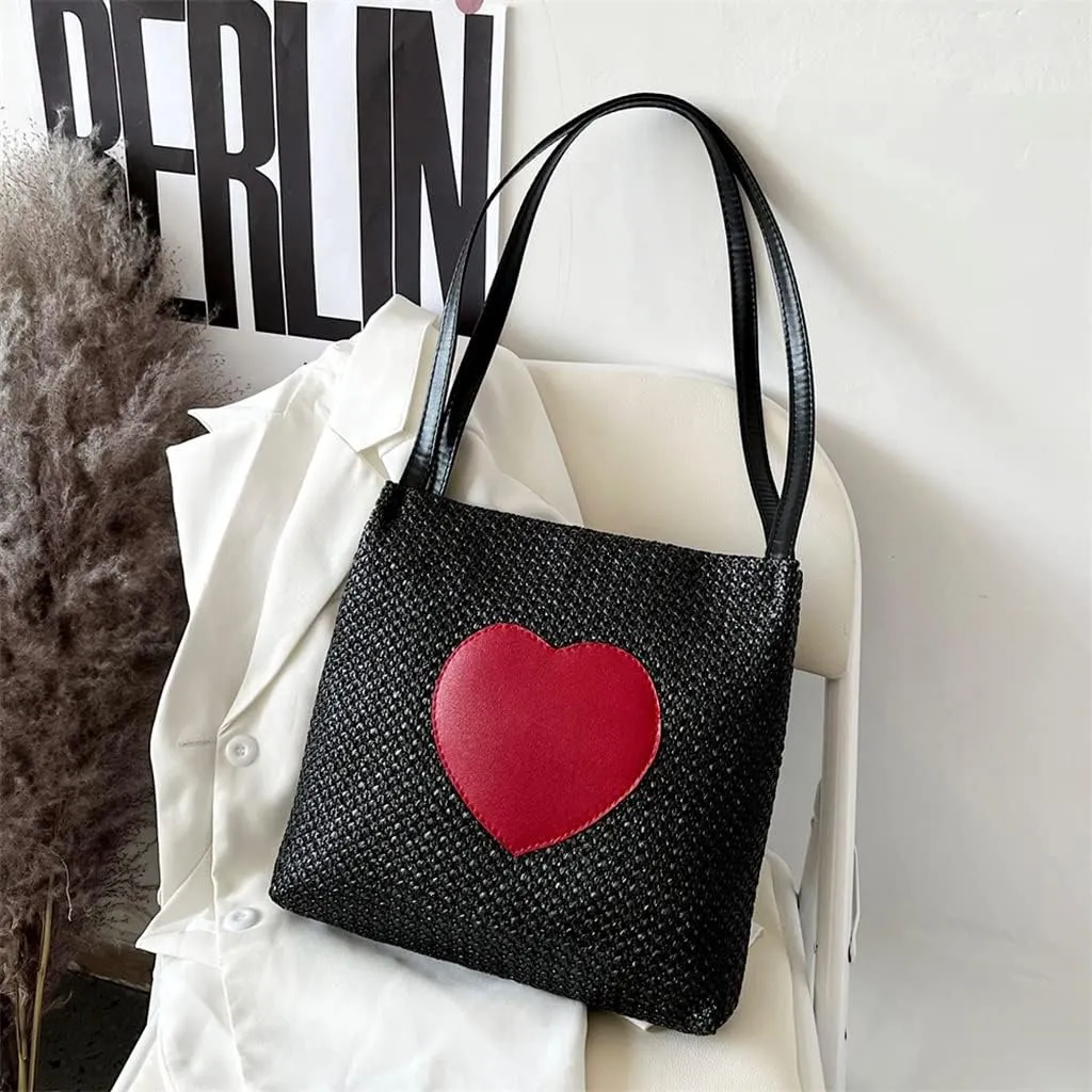 Women Woven Beach Basket Bag Handmade Crossbody Bag Rattan Small Handbag Bohemian Casual