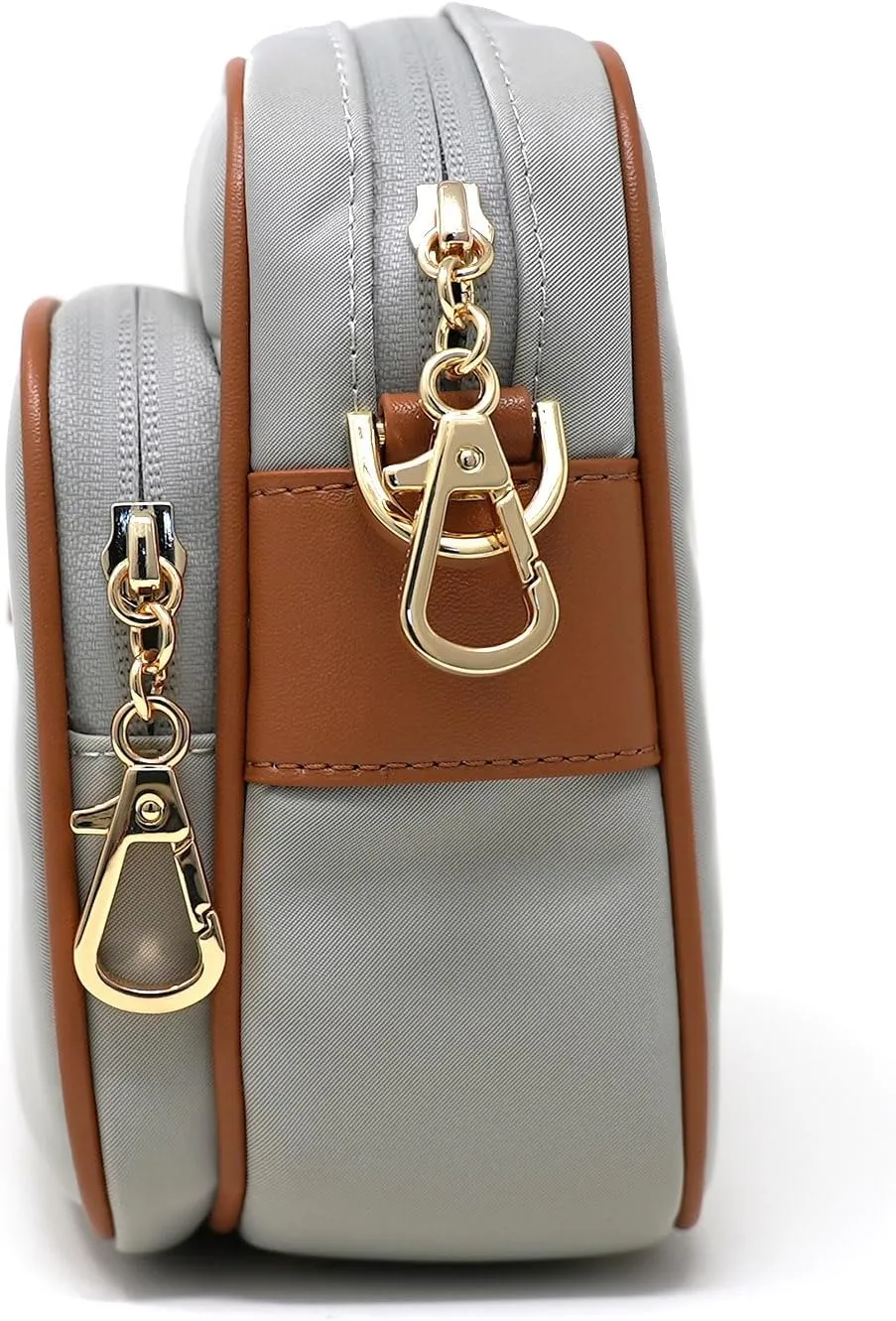 Womens Anti-Theft Water-Proof Travel Crossbody Bag with Locking Clasps Chain Strap