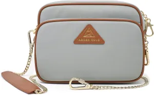 Womens Anti-Theft Water-Proof Travel Crossbody Bag with Locking Clasps Chain Strap