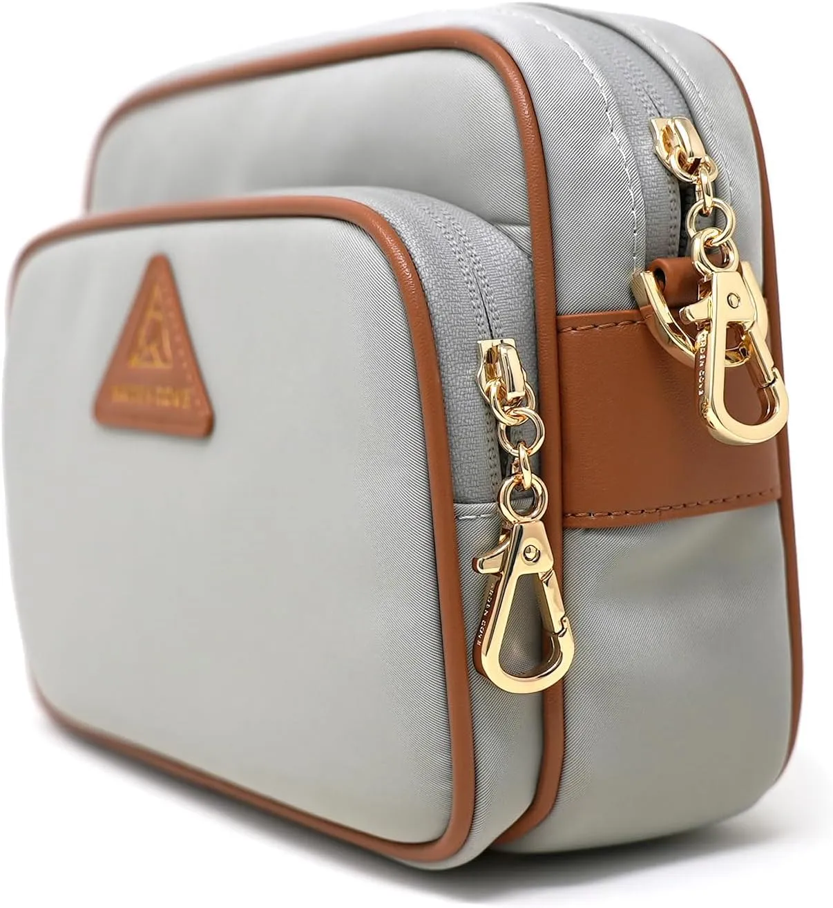 Womens Anti-Theft Water-Proof Travel Crossbody Bag with Locking Clasps Chain Strap
