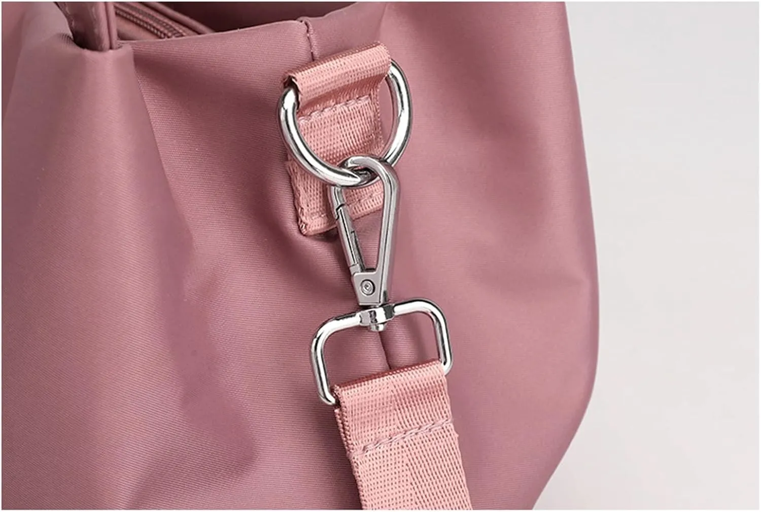 Women's Bag Shoulder Bag Dumpling Bag College Style Folding Messenger Bag Women's Large Capacity (Flesh Pink)