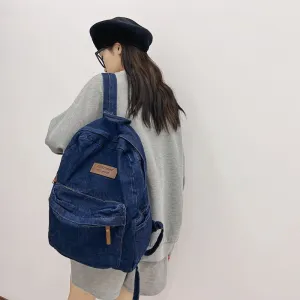 Women's Boys High Large Capacity Junior Denim Backpacks