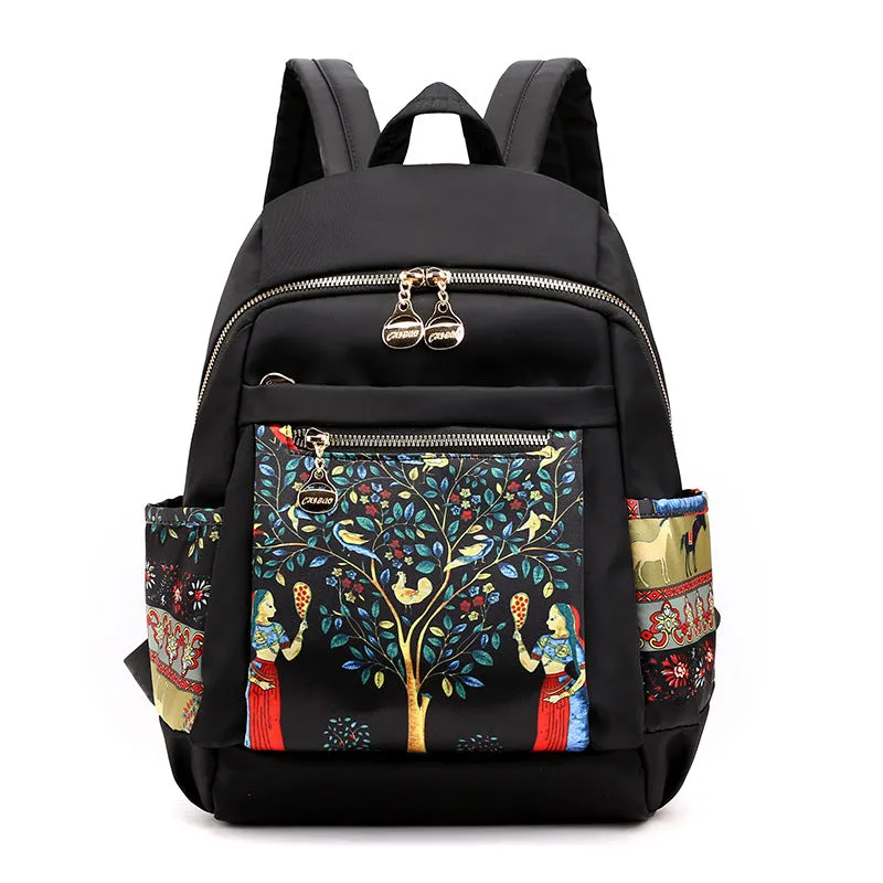 Women's Nylon Female Personality Camouflage Fashion Korean Backpacks