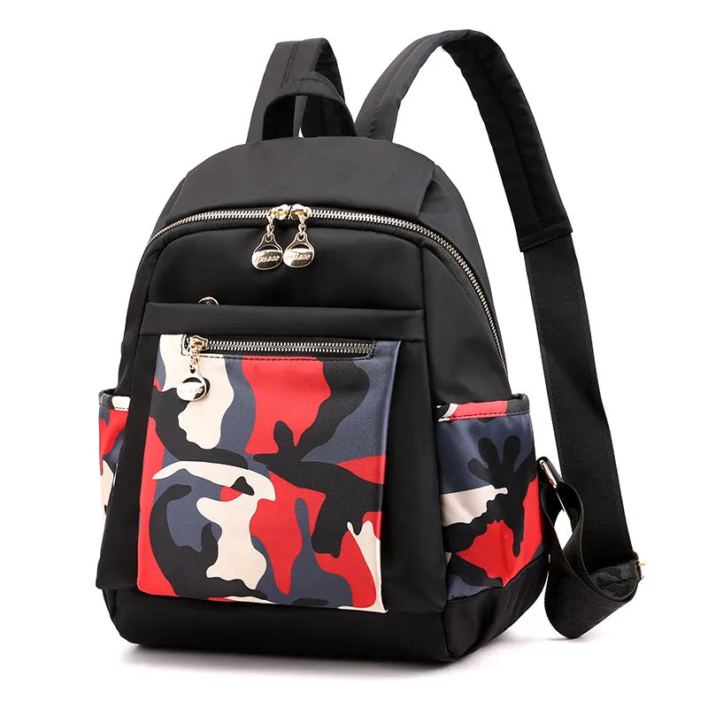 Women's Nylon Female Personality Camouflage Fashion Korean Backpacks